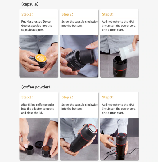 Hibrew Portable Auto Coffee Machine Hibrew Portable Auto Coffee Machine